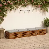 vidaXL Zitkussens SOEST 4 st 100% Polyester Grijs 70 x 70 x 5 cm