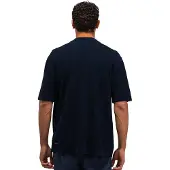 Butcher of Blue Gebreide doorknoops polo donkerblauw korte mouw