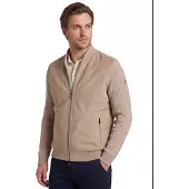 Bugatti vest wijde fit beige katoen