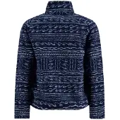 A Fish Named Fred fleece jas donkerblauw geprint