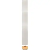HOMCOM Vloerlamp voor de woonkamer, staande lamp met linnen lampenkap in beige
