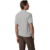 Profuomo Grijze polo 3-knoops met boord