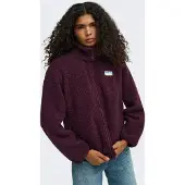 ONLY Fleece jas 'ONLEva' wijnrood