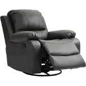 HOMCOM Relaxfauteuil Polyester, Staal 93L x 100B x 98H cm Zwart