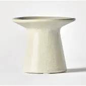 HEMA Kaarsplateau ⌀10x11cm Zwier keramiek wit (wit)
