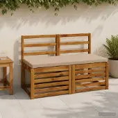 vidaXL Bankkussen SOEST 100% Polyester Zand 110 x 50 x 5 cm