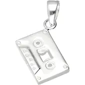 MOOYE ® - Collectie Zilveren Cassettebandje kettinghanger