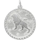 MOOYE ® - Collectie Zilveren Sterrenbeeld leeuw rond kettinghanger