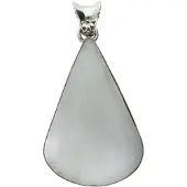 MOOYE ® - Collectie Zilveren blauwe Chalcedoon edelsteen druppel XL hanger