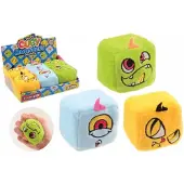 Johntoy - Pluche Slow Rise Monster Kubus - Stressbal - Meerkleurig