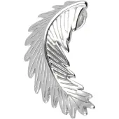 MOOYE ® - Collectie Zilveren Veer eend dons gebogen ketting hanger