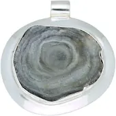 MOOYE ® - Collectie Zilveren Chalcedoonroos edelsteen vrije vorm XL hanger