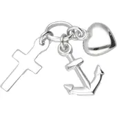 MOOYE ® - Collectie Zilveren hoop, geloof en liefde los hangend