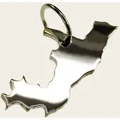 MOOYE ® - Collectie Zilveren Landkaart Kongo ketting hanger