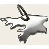 MOOYE ® - Collectie Zilveren Landkaart Guinee Bissau ketting hanger