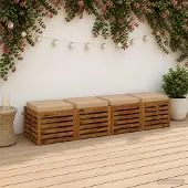 vidaXL Zitkussens SOEST 4 st 100% Polyester Zand 45 x 45 x 7 cm