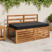 vidaXL Zitkussen SOEST 100% Polyester Zwart 120 x 80 x 10 cm