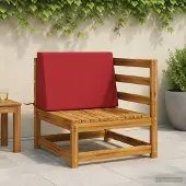 vidaXL Rugkussen SOEST 100% Polyester Wijnrood 60 x 20 x 40 cm
