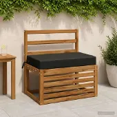 vidaXL Rugkussen SOEST 100% Polyester Zwart 70 x 40 x 10 cm