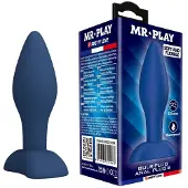 Mr play - TAPERED SILICONE ANAL PLUG BLUE S
