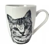 Queen Isabell Elegante Porseleinen Mok 350ml - Amerikaanse Korthaar Cat