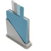 Danny Home 4 delig snijplanken set snijplankenset met houder snijplank kunststof