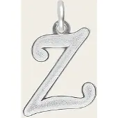 MOOYE ® - Collectie Zilveren letter Z sierlijk mat-glans kettinghanger