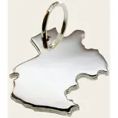 MOOYE ® - Collectie Zilveren Landkaart Gabon ketting hanger