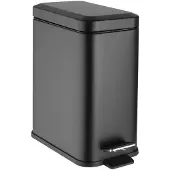 Jantex slanke washroom prullenbak zwart 5ltr