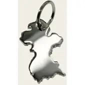 MOOYE ® - Collectie Zilveren Landkaart Frans Guyana ketting hanger