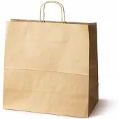 Allbag Bruine vloeitjes tas 400x180x390mm met handgetekend papier (5 stuks)