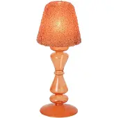 J-Line theelichthouder Kralen - glas - oranje - small