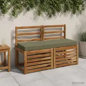 vidaXL Bankkussen SOEST 100% Polyester Olijfgroen 100 x 40 x 8 cm