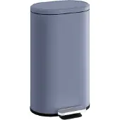 HOMCOM Trash Can-Metall, Kunststoff-36,5L x 31B x 61H cm-Grau
