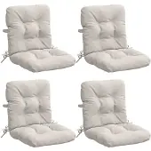 vidaXL 4-delige hoogrugkussen VIANEN 4 st 100% Polyester Wit