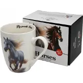 Queen Isabell Grote Porseleinen Mok met Paard - 350ml