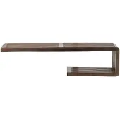 J-Line Wandrek met latten - gerecycled hout - donkerbruin - large