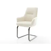 DELIFE Sledemodel Zelia-Flex met armleuning teddy beige sledemodel vlak grafiet pocketveer kern