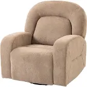 HOMCOM Relaxfauteuil, draaibare tv-stoel met schommel- en ligfunctie, kleur: kaki