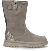 Shoesme suède laarzen met profielzool en glitters - taupe Bruin - maat 27