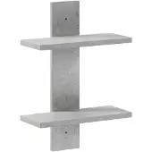 vidaXL Wandplank Betongrijs 30 x 13.5 x 43 cm Bewerkt hout