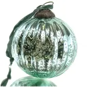 RIFFELMACHER & WEINBERGER Riffelmacher Kerstornament Kerstbal Groen Geribbeld 10 cm
