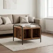 vidaXL Salontafel Oud hout 50 x 49 x 41 cm Bewerkt hout