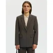 Selected Klassieke Pasvorm Blazer Dames Bruin 44