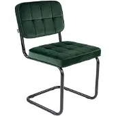 Ivy Aia Kick - Buisframe stoel - Donkergroen velours - Set van 4 (set van 4)