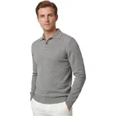 Profuomo Polo lange mouwen Grijs wol gebreid