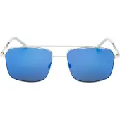 Nike Traveler Strike Zonnebril Met Blauwe Spiegelglazen En Zilveren Accenten