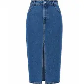 Ted Baker Heloda Blauwe Denim Midi-rok Met Split In Het Midden