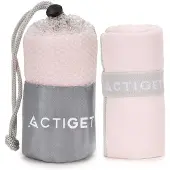 Actiget Strandlaken | Badlaken | Sneldrogend | Strandhanddoek | Microvezel | 80 x 40 cm | Roze
