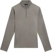 Ted Baker Crabtre Honingraat Afwerking Lichtgrijze Half Zip Trui